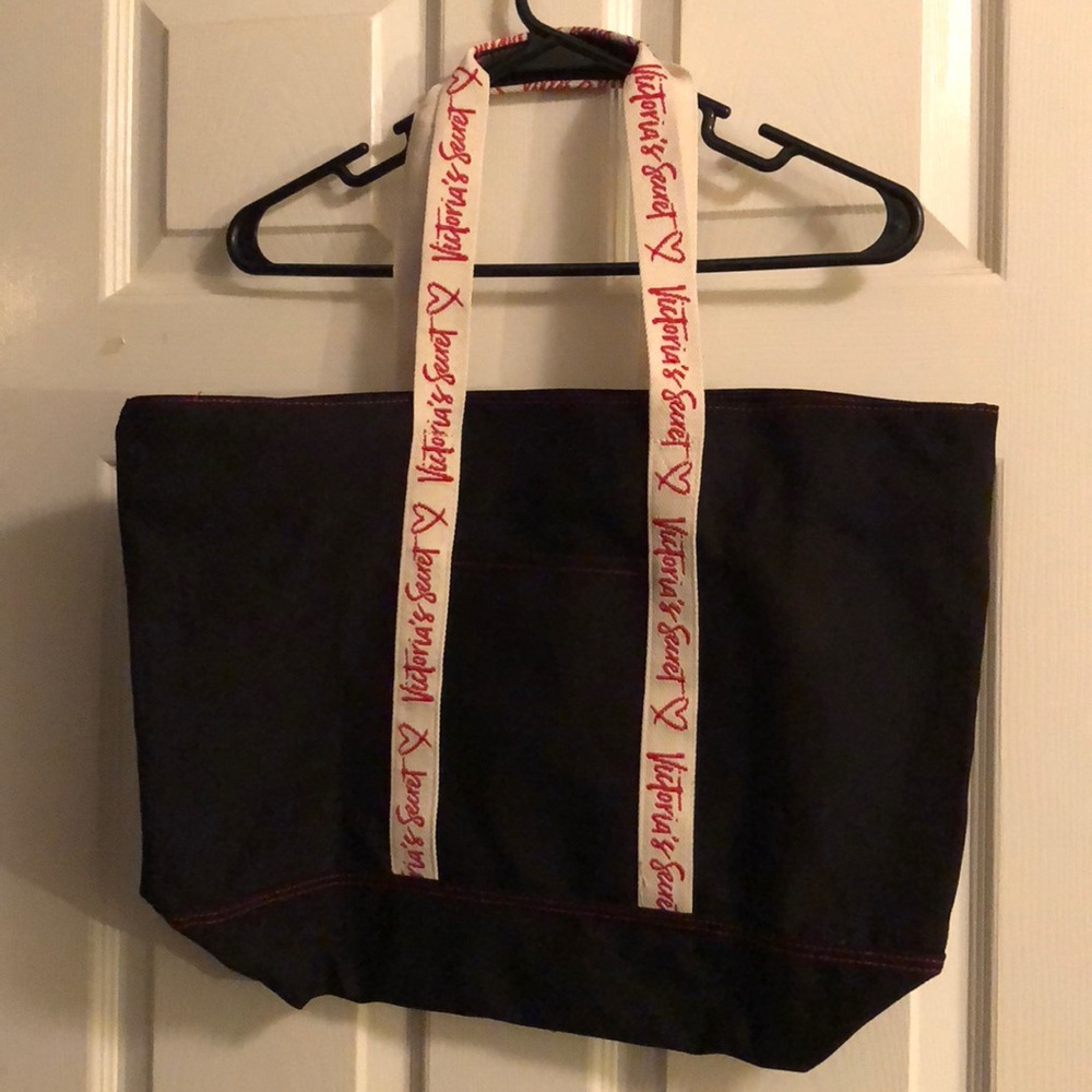 Victoria’s Secret Black Canvas Tote NWT